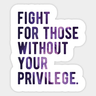 black lives matter masks Fight for those without your Privilege black ,hydro, Watercolor Sticker